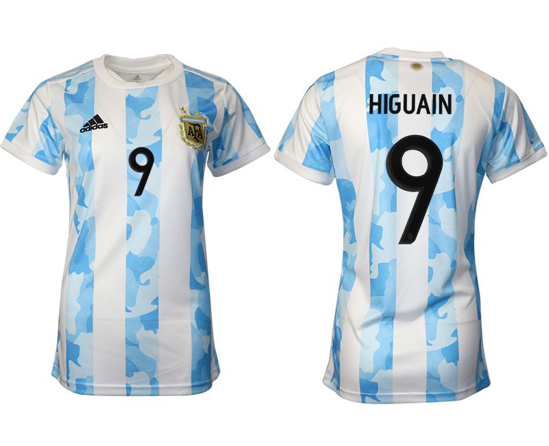 Women 2021-2022 Club Argentina home aaa version white #9 Soccer Jerseys->customized soccer jersey->Custom Jersey